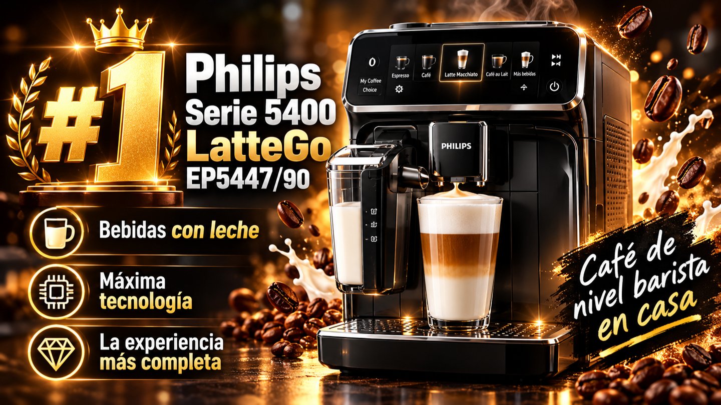Ilustración editorial: Philips Serie 5400 LatteGo EP5447/90
